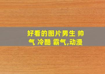 好看的图片男生 帅气 冷酷 霸气,动漫